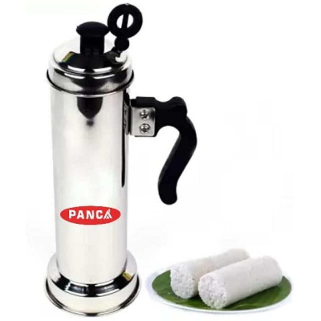 PANCA Puttu Maker Stainless Steel Puttu Kudam With Steamer Plate