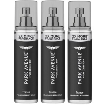 Park Avenue Pure Collection Trance Fragrance Body Spray for Men, 135ml (Pack of 3)