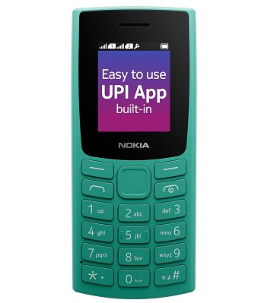 Nokia 106 Single Sim, Keypad Phone with Built-in UPI Payments App, Long-Lasting Battery, Wireless FM Radio & MP3 Player, and MicroSD Card Slot | Green