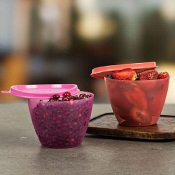 Tupperware Bowled Over Plastic Container Set, 450ml, Set of 2, Multicolour