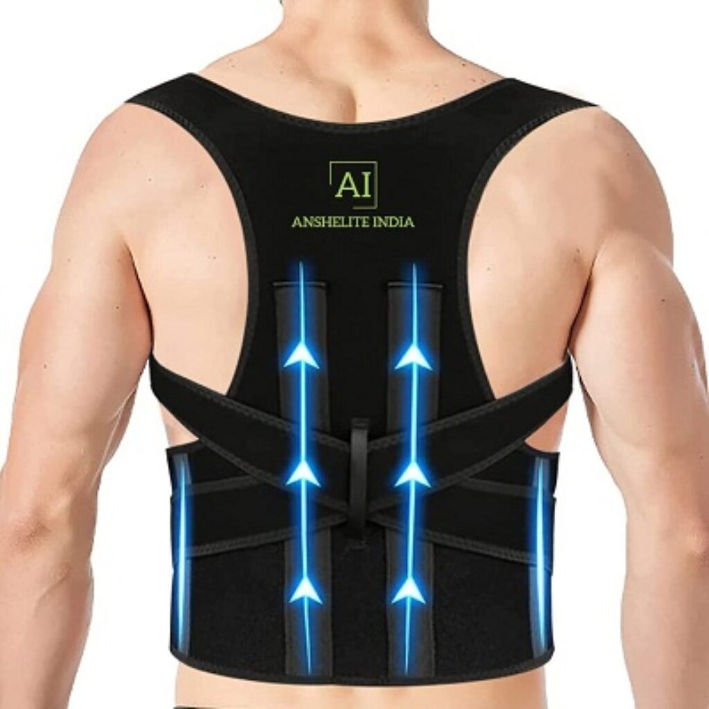 Anshelite India Premium Magnetic Back Brace Posture Corrector Therapy Shoulder