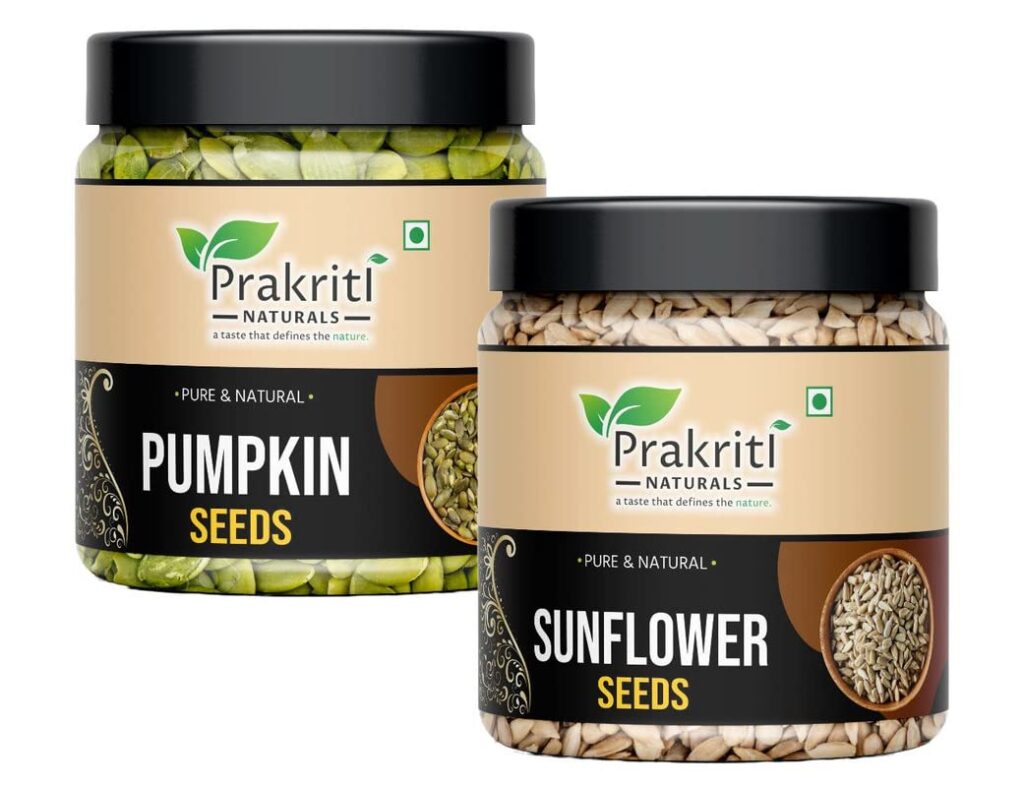 Prakriti Naturals® Raw Pumpkin Seeds - 250g and Sunflower Seeds