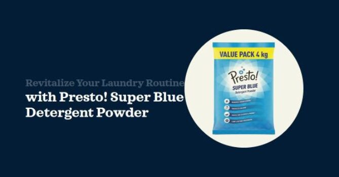 Presto! Super Blue Detergent Powder 4 Kg Value Pack