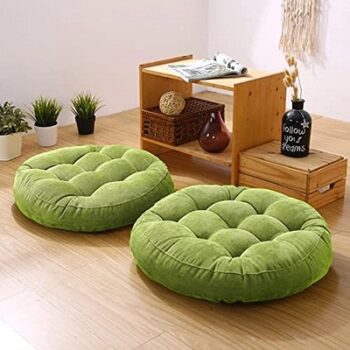 The Purple Tree Round Velvet Floor Cushions Pillows for Living Room and Outdoor