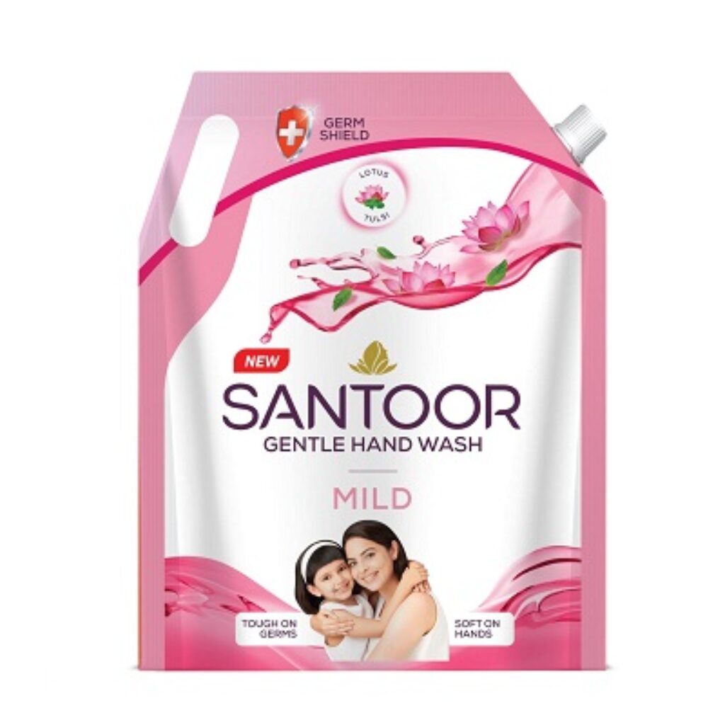 Santoor Mild Handwash Refill, 1500 ml