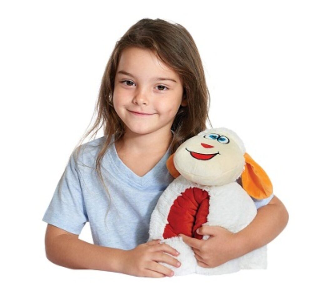 Travel Blue Snowy The Sheep Kids Pillow