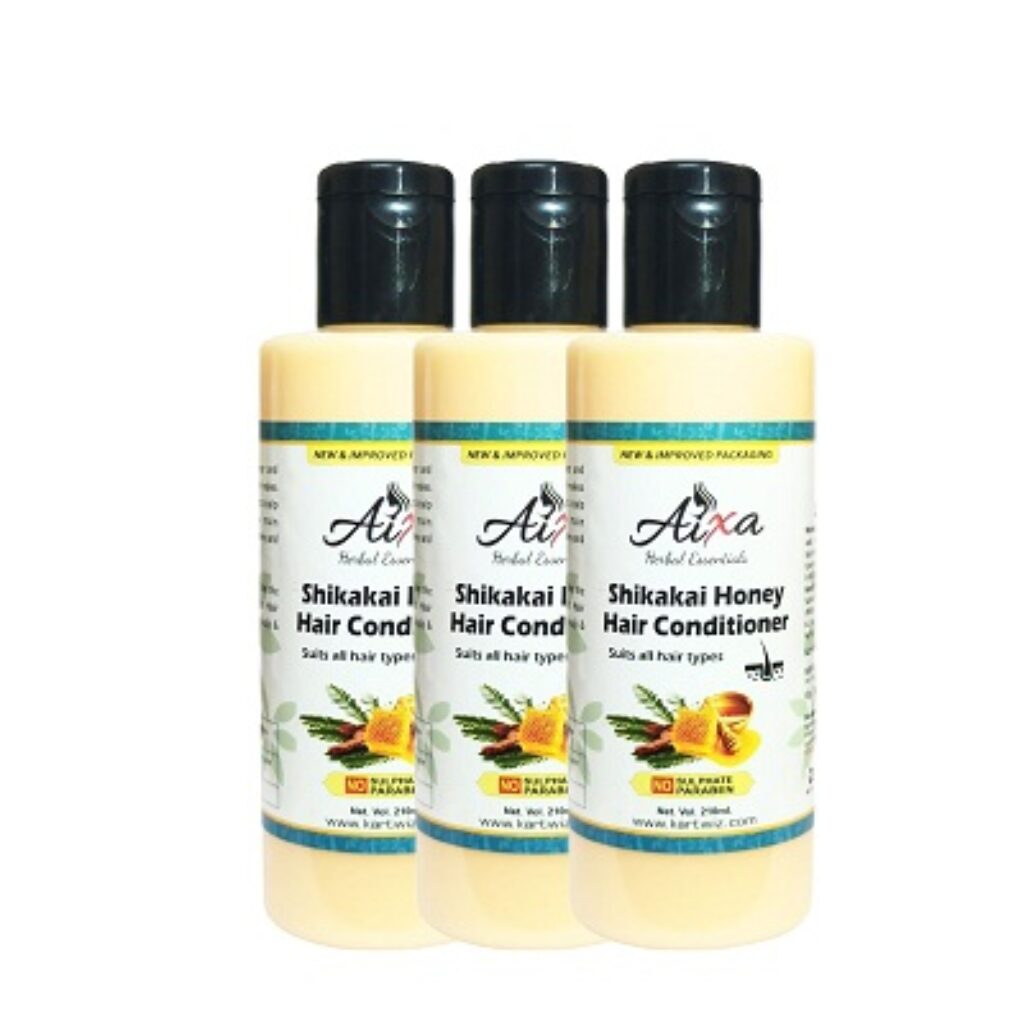 Natural Herbal Conditioner with Shikakai & Honey For Hairfall & Nourishment | No Parabens & Sulphate-Pack of 3