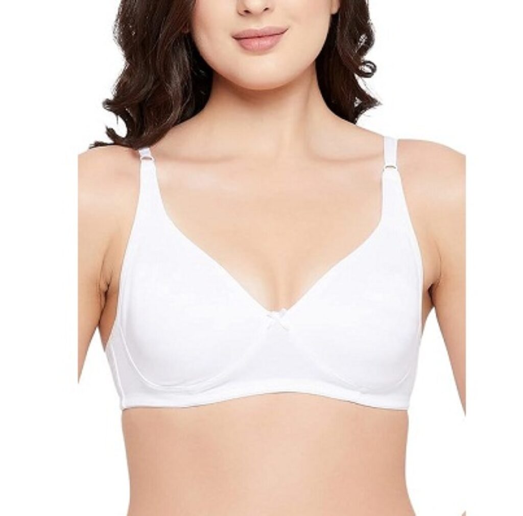 Clovia Women's Cotton Non-Padded Non-Wired Full Cup T-Shirt Bra in White