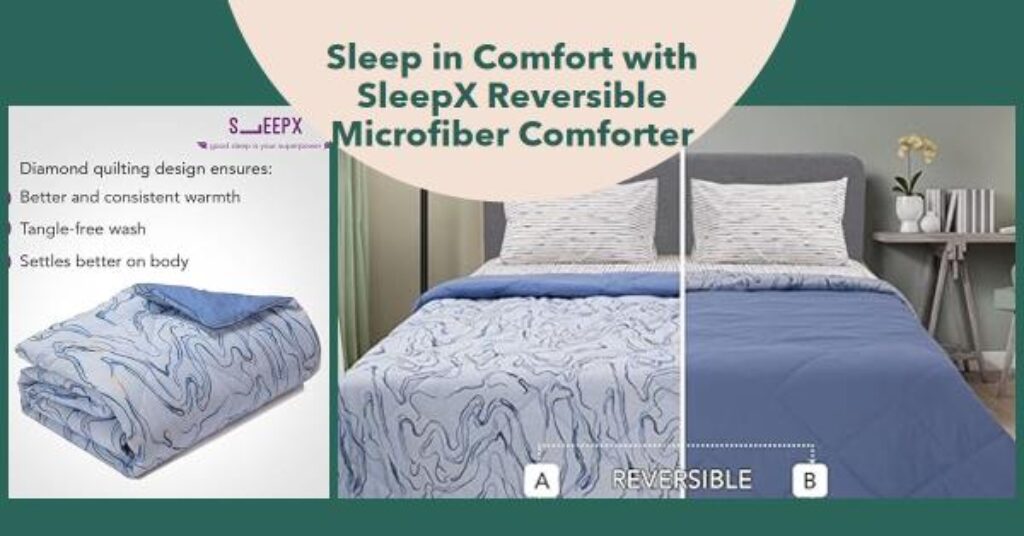 SleepX 100% Soft Mercerised Cotton Reversible Microfiber Comforter