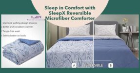 SleepX 100% Soft Mercerised Cotton Reversible Microfiber Comforter