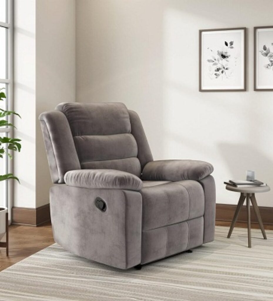 Nilkamal Sierra Velvet Fabric Manual Recliner