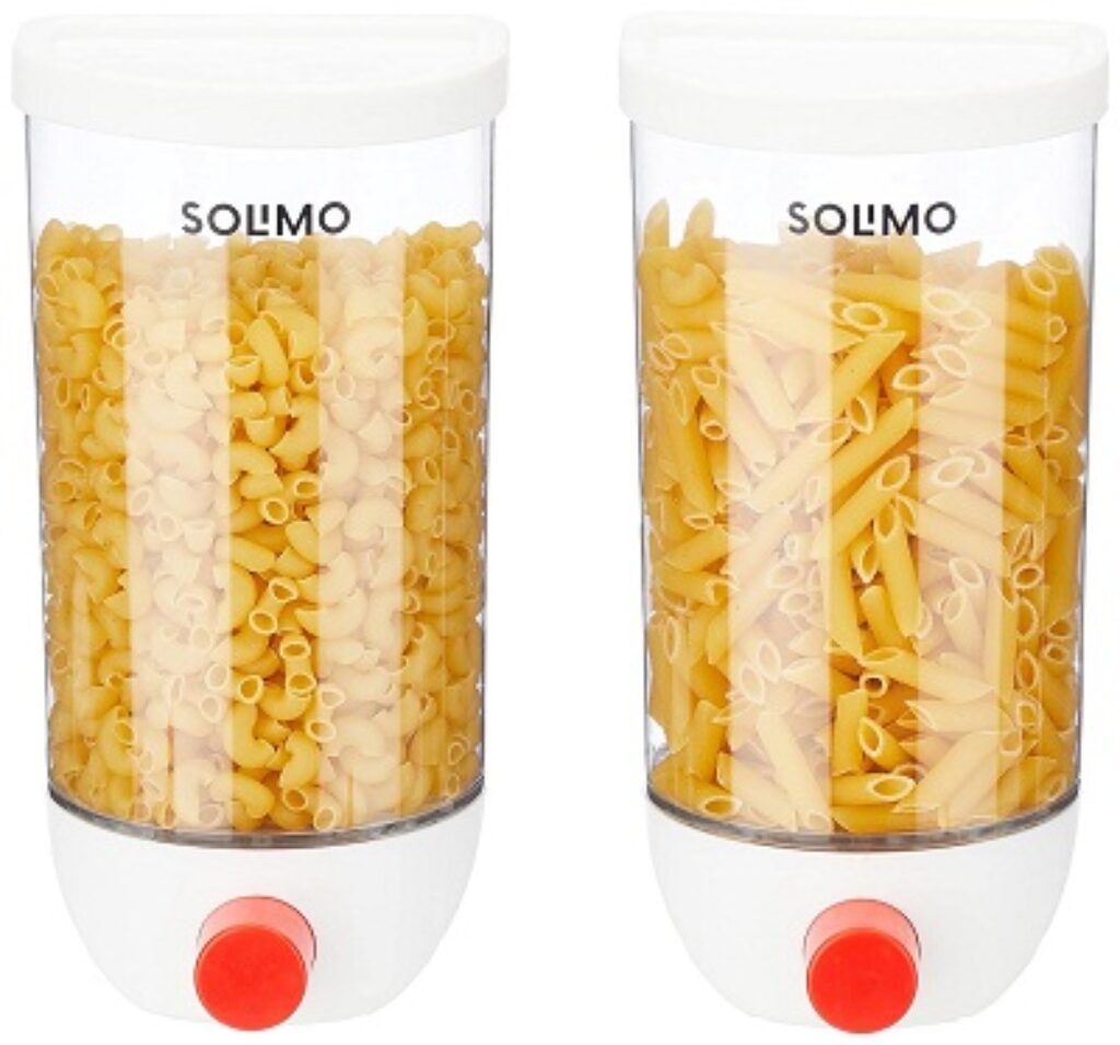 Amazon Brand - Solimo Plastic Wall-Mounted Kitchen Push Container