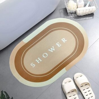 STATUS Contract Shower Water Absorbing Mat for Bathroom Quick