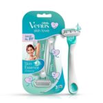 Gillette Women's Venus Skin Love with Skin Essence Razor for Hair Removal - Green, Pack of 3