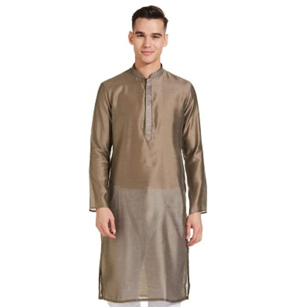 Manthan Blended Viscose Solid Kurta for Men