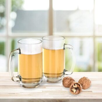 Yera Glass Beer Mug (capacity-345 ml Each), Set of 6