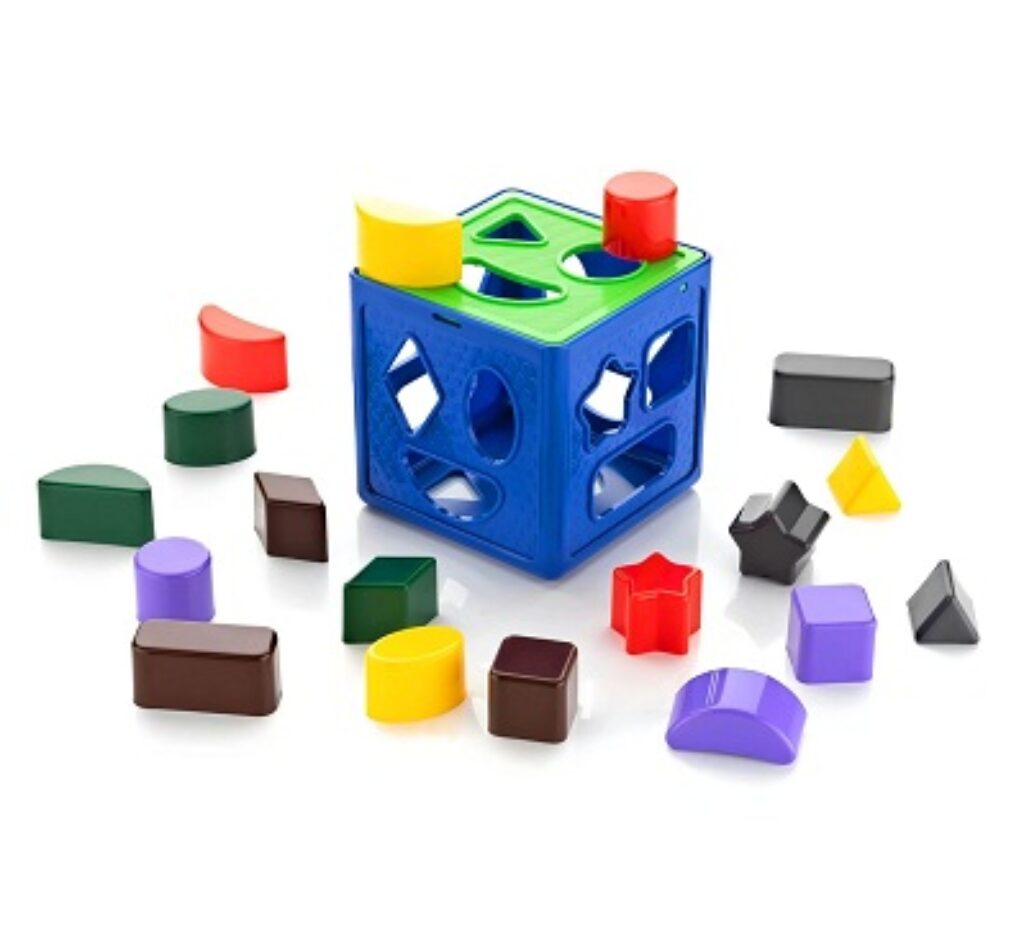 ZUDO TOYS Shape Sorting Cube With 18 Shape And Different Color - Kids Activity Toys - Learning And Educational Toys With Multicolour - (Bis Approved), 19 Pcs