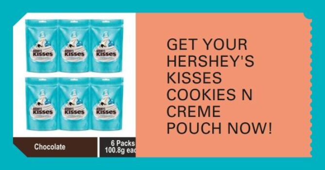 Hershey's Kisses Cookies N Creme Pouch - 6 Packs