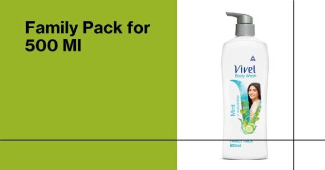 Vivel Body Wash, Mint & Cucumber Shower Creme