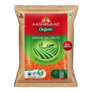 Aashirvaad Organic Masur Dal, 1kg