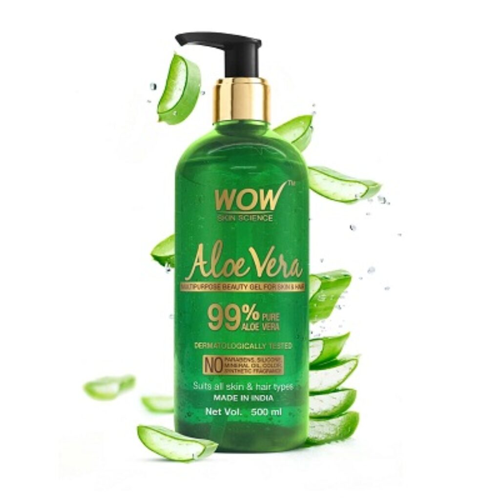 WOW Skin Science 99% Pure Aloe Vera Gel for Face, Skin & Hair