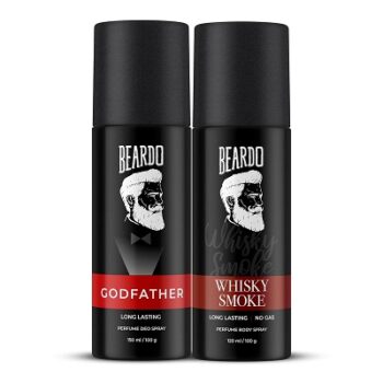 Beardo Godfather Perume Deo Spray 150ml and Whisky Smoke Perfume Body Spray 120ml Combo