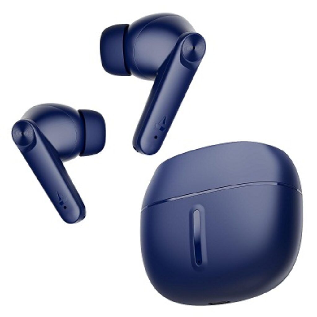 boAt Airdopes 200 Plus TWS In ear Earbuds w/ 100 Hours Playback, Quad Mics ENx Technology, 13mm Drivers, Beast Mode(50ms Low Latency), ASAP Charge(5 Mins=60 Mins), IWP Tech w/BT v5.3 & IPX5(Bold Blue)