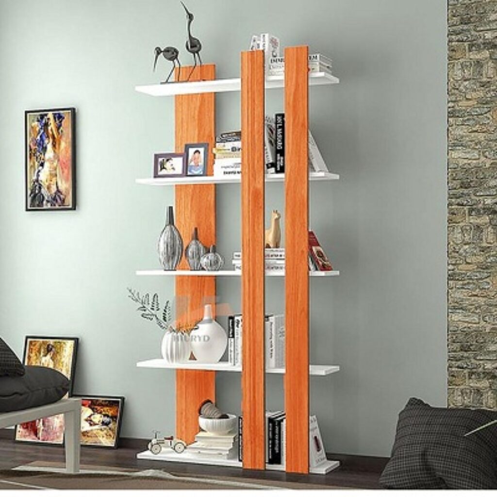 BEWROXIK Bookcase 5 Tier Open Bookshelf Modern Bookcase, Wood Book Shelf