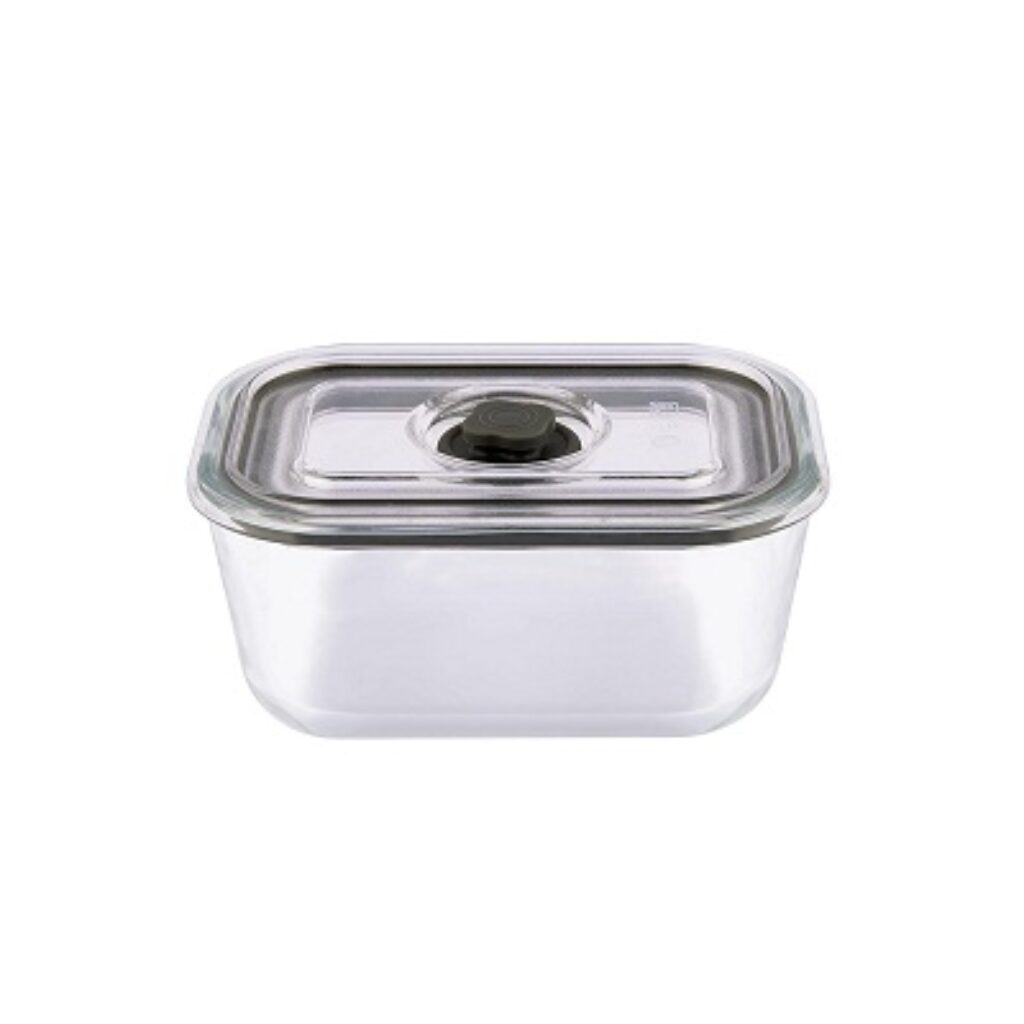 La Opala, Cook Serve Store, Borosilicate Storage Container, Preserve N Store with Vacuum Lid Rectangle 500 ml, 1 pc, Transparent