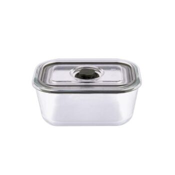 La Opala, Cook Serve Store, Borosilicate Storage Container, Preserve N Store with Vacuum Lid Rectangle 500 ml, 1 pc, Transparent
