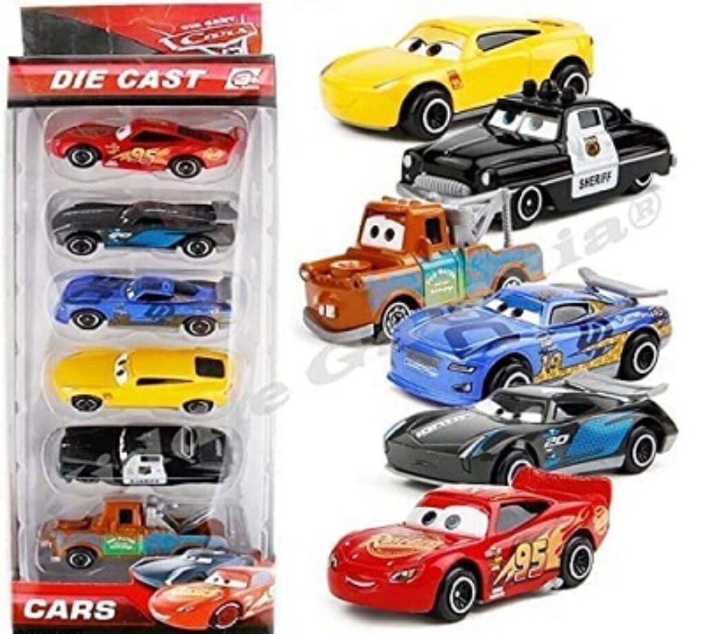 Kiddie Galaxia® Mini Metal Car for Kids,Pack of 6 Small Mini Racing Cars