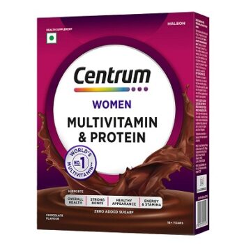 Centrum Women Multivitamin & Protein, 200g Health Drink (Chocolate)| 24 Vitamins, Minerals to support Overall Health (Veg)| World's #1 Multivitamin