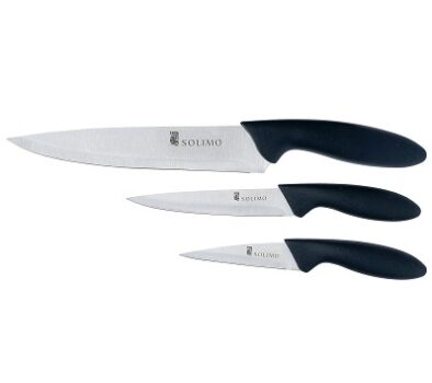 Amazon Brand - Solimo Classic Stainless Steel 3-Piece Knife Set