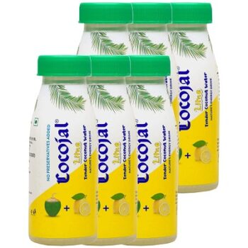 Cocojal Lime Tender Coconut Water | No Added Preservatives | No Added Flavours | Not from Concentrate | 200 ml (Pack of 6)