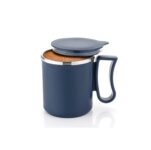LEAWALL Coffee Mug with Lid Insulated Stainless Steel for Tea Milk Mug