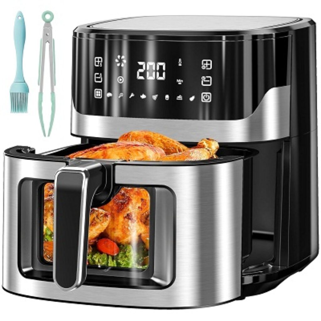 COMFYHOME Air Fryer for Home - 1600W, 6.5 Liter Digital Air Fryer