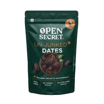 Open Secret Kimia Dates 800g Value Pack | Khajoor or Khajur Dry Fruit | Healthy & Nutritious Snack | Rich in Protein & Vitamins | High Fibre, No Added Sugar | Ready to Eat | (400g Pack of 2)