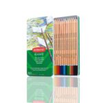Derwent Academy Watercolour Pencils Tin (Set of 12), Blue, Multi