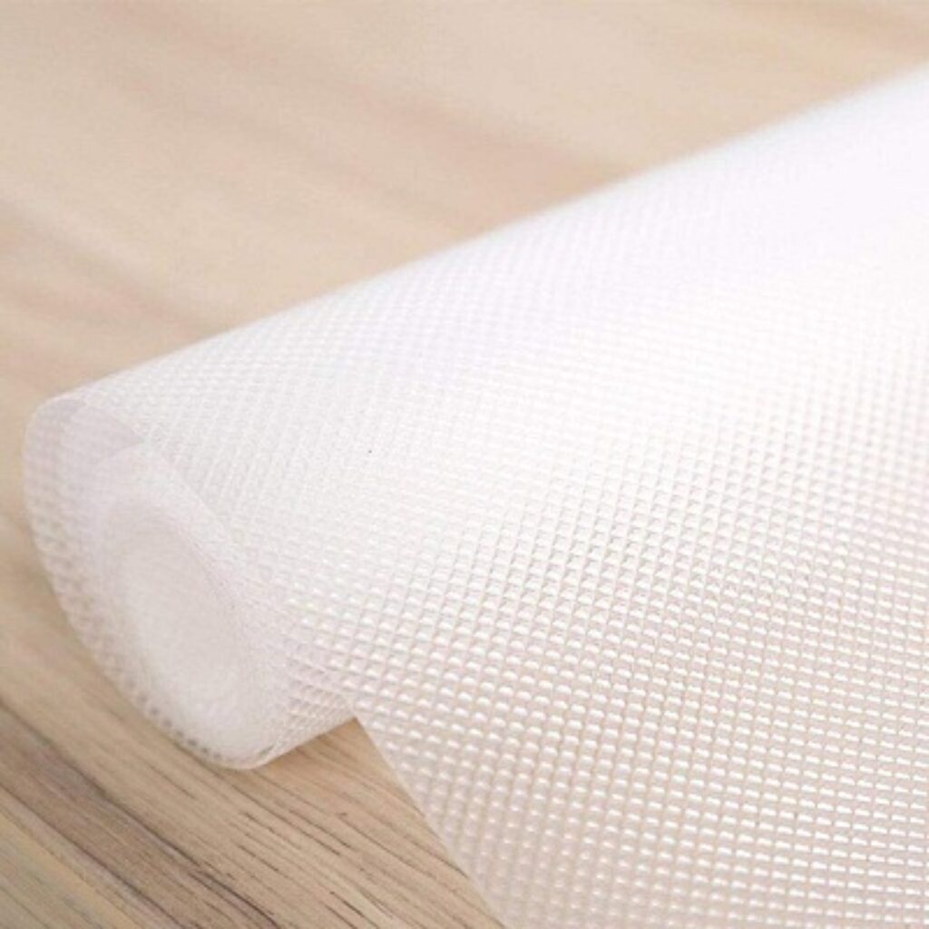 Fun Homes Multipurpose Diamond Textured Super Strong Anti-Slip Mat Liner, Size 45X300 Cm (3 Meter Roll, White)