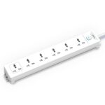 EMBOX 10A Extension Board 6way power strip 2500w with Universal Sockets With Master Switch,Safety Shutter,Indicator and 1.8 mtr Cord length