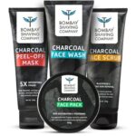 Bombay Shaving Company Rakhi Gift for Brother | Activated Charcoal Facial Gift Kit For Men | Charcoal Face Wash, Charcoal Face Scrub, Charcoal Face Pack, Charcoal Peel Off Mask | Gift for men