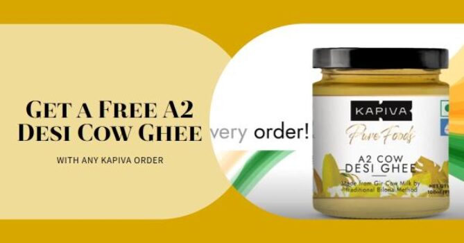 FREE A2 Desi Cow Ghee with any Kapiva Order