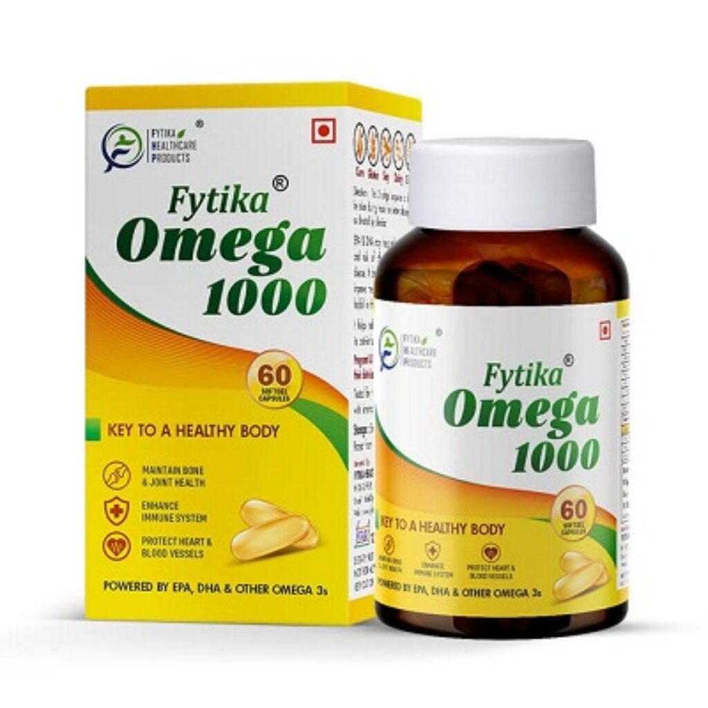 FYTIKA HEALTHCARE PRODUCTS Omega 3 Fish Oil 1000Mg 60 Capsules