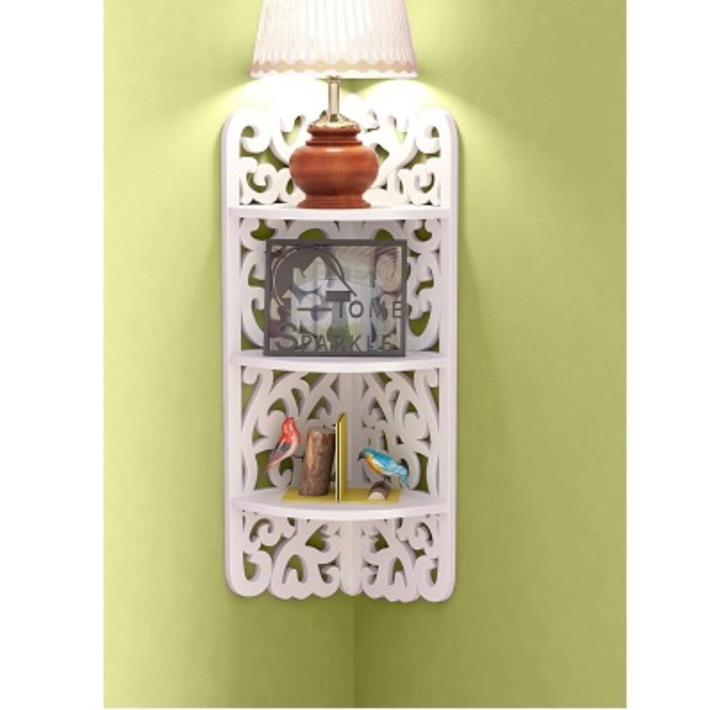 Home Sparkle Sh770 Wall Shelf (Lacquer Finish, White)