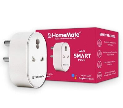 HomeMate WiFi Smart Plug Socket 16A (Pack of 1), With Energy Monitoring