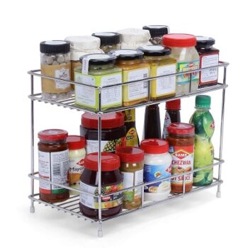 CR18 COLLECTION Heavy Big Size 2-Layer Stainless Steel Kitchen Spice Rack