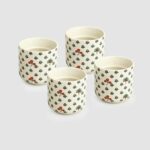 ExclusiveLane Ceramic Kullads Set of 4 | 'Daawat-e-Taj'
