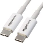 AmazonBasics USB Type-C to USB Type-C 2.0 Cable - 3 Feet Laptop (0.9 Meters) - White