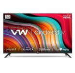 VW 80 cm (32 inches) Playwall Frameless Series HD Ready Android Smart LED TV VW3251 (Black)