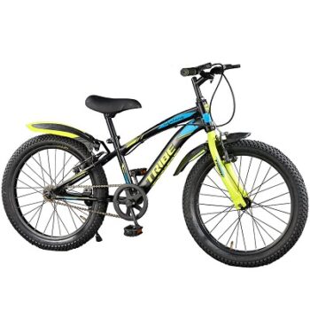 Lifelong 20T Cycle for Kids 5 to 8 Years - Bike for Boys and Girls - 85% Pre-Assembled, Frame Size: 12" - Suitable for Children 3 Feet 10 Inch+ Height - Unisex Cycle (Tribe, Yellow & Black)